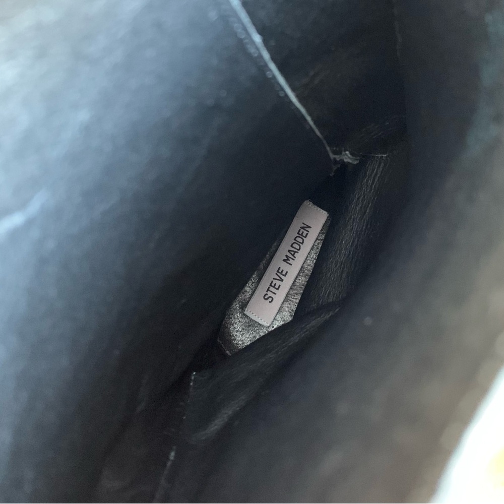 Steve Madden “Buck” Black Leather Women's Boots - Picture 5 of 5